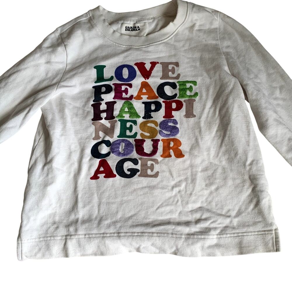 Anthropologie Garmina Dhawan Women's Patchwork Raised Crewneck Sweater